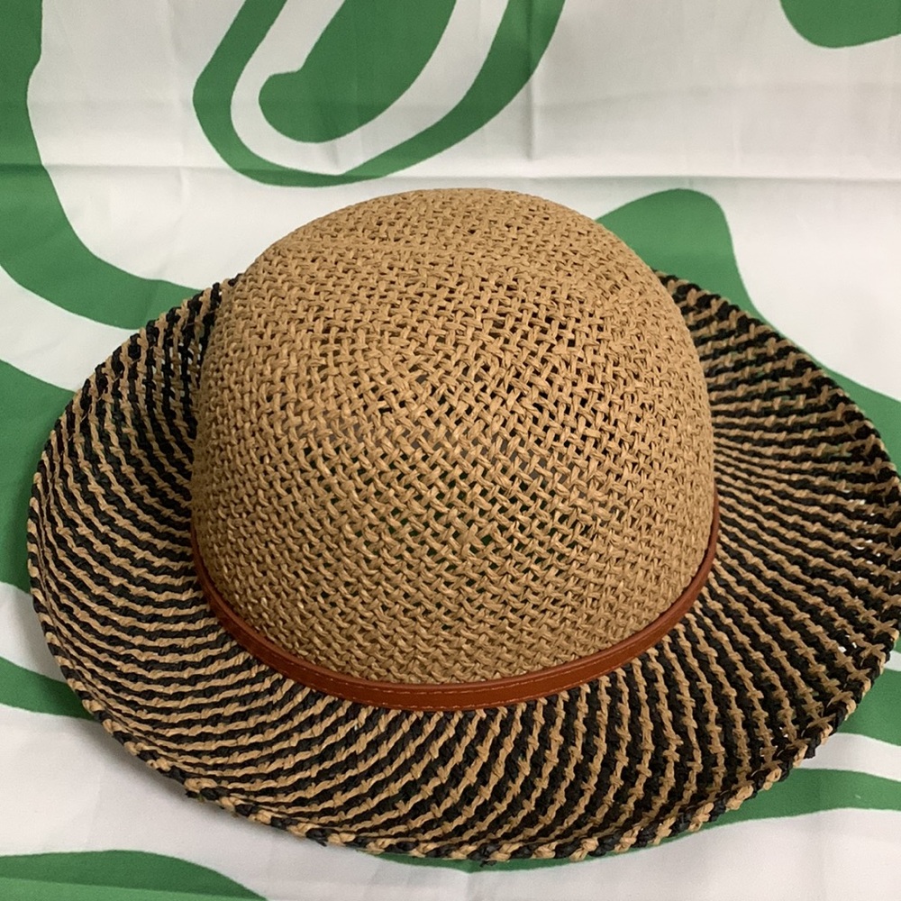 Prada Tan and Black Straw Hat - Picture 3 of 7